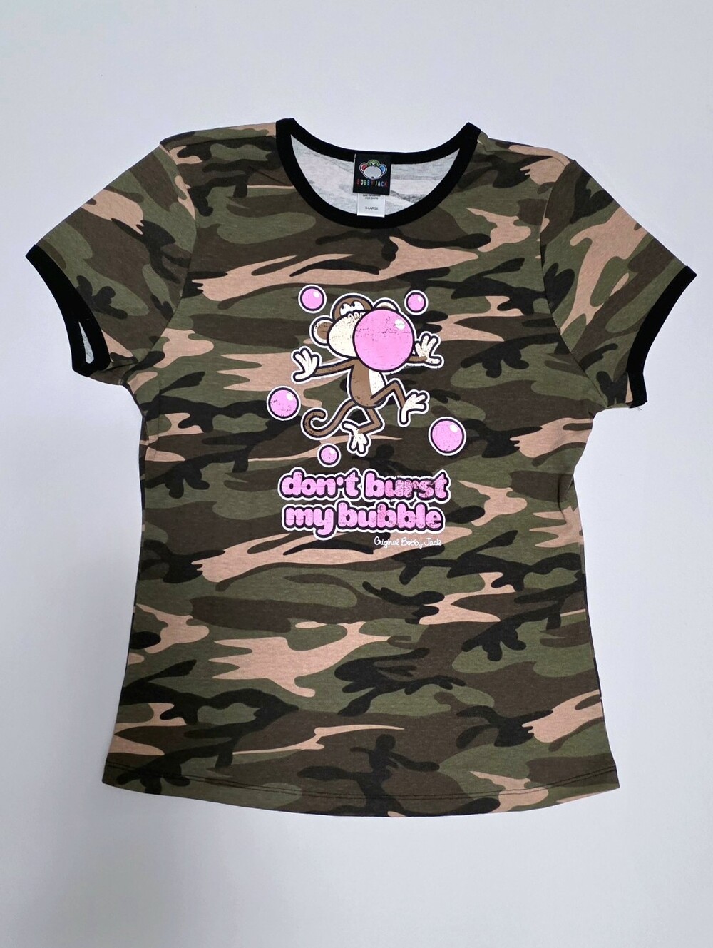 Camo Pink Bubble Graphic Short Sleeve Tee